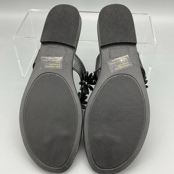 NEW Sugar Women’s Finnesse Flower Thong Sandals Black Size 8.5M - Picture 8 of 10